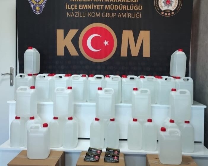  Polis ekiplerince 200 litre etil alkol ele geçirildi