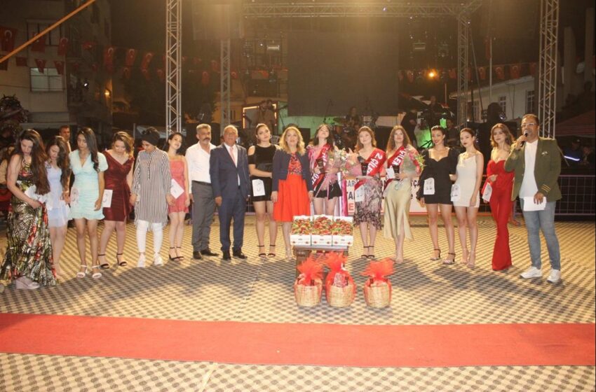  51. Uluslararası Sultanhisar-Atça Nysa Çilek, Tarım, Kültür ve Sanat Festivali Atça’da çilek güzelinin seçimi ile sona erdi