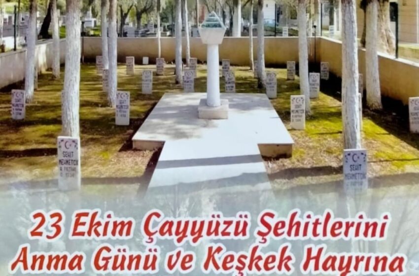  Aydın’da Çayyüzü Şehitleri anılacak