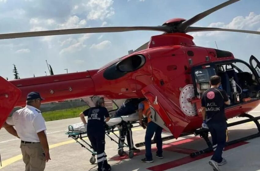  Boğulma tehlikesi geçiren genç hava ambulansı ile Hastaneye sevki sağlandı